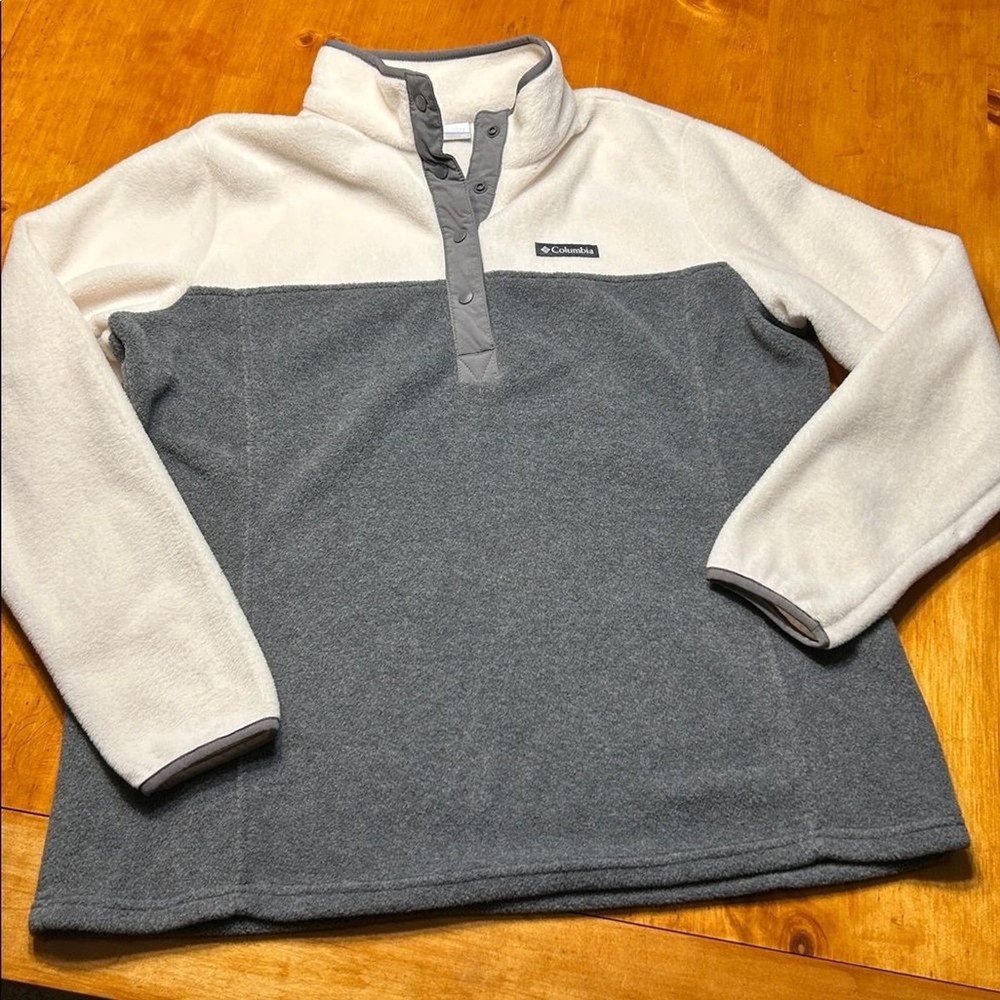 Columbia Granola Girl Gorpcore Fleece Pullover Vintage 90s Colorblock Snap Neck - Picture 8 of 8